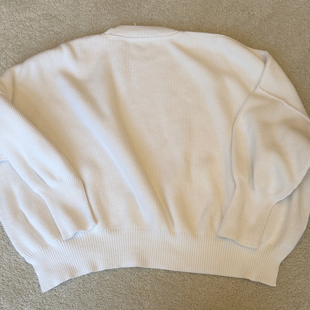 Free People Ivory Ribbed Sweater - Picture 3 of 3